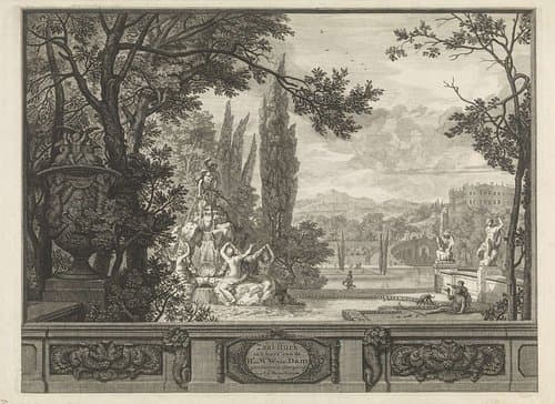 Tuingezicht by Isaac de Moucheron