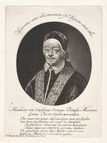 Portret van paus Alexander VIII by Pieter Schenk (I)