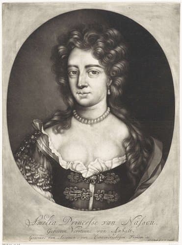 Portret van Henriëtta Amalia, prinses van Anhalt-Dessau by Pieter Schenk (I)