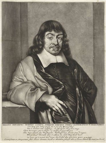 Portret van René Descartes by Pieter Schenk (I)