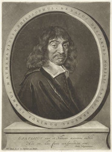 Portret van René Descartes by Pieter Schenk (I)