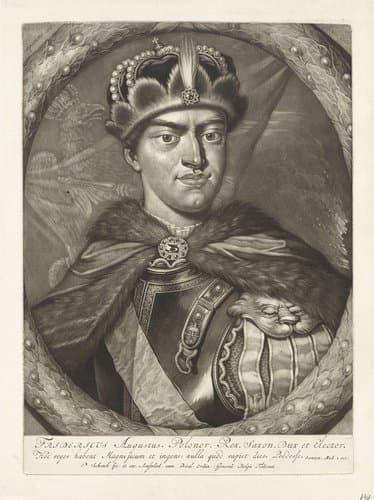 Portret van Augustus II, koning van Polen by Pieter Schenk (I)
