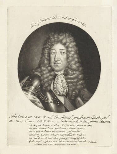 Portret van Frederik I, koning van Pruisen by Pieter Schenk (I)