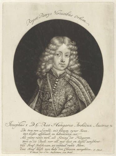 Portret van keizer Jozef I op jonge leeftijd by Pieter Schenk (I)
