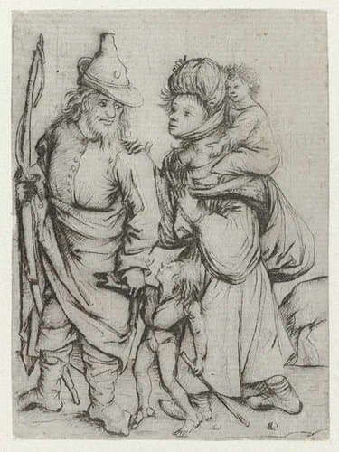 Roma familie by Meester van het Amsterdamse Kabinet