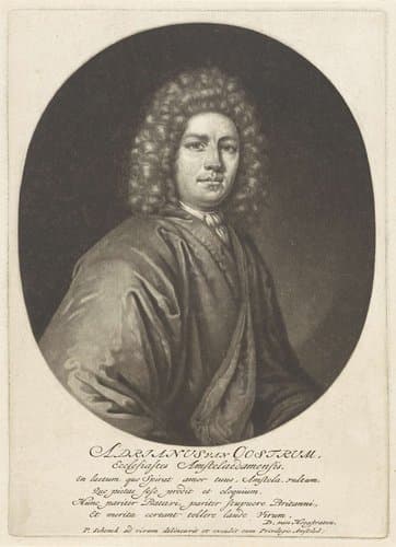 Portret van de predikant Adriaan van Oostrum by Pieter Schenk (I)