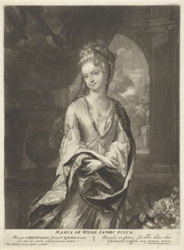 Portret van Maria de Wilde by Pieter Schenk (I)