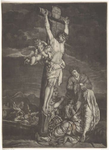 Christus aan het kruis by Pieter Schenk (I)