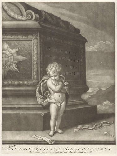 Zinneprent ter nagedachtenis aan Maria Stuart by Pieter Schenk (I)