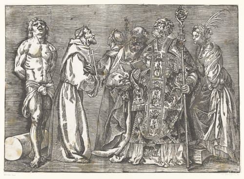 Zes staande heiligen
