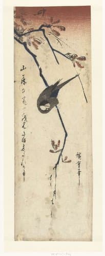 Vogel en wisteria by Hiroshige (I) , Utagawa