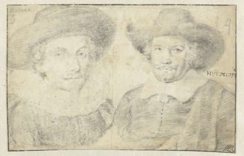Portretten van Joris Backer en Jan Huydecoper van Maarseveen by anonymous