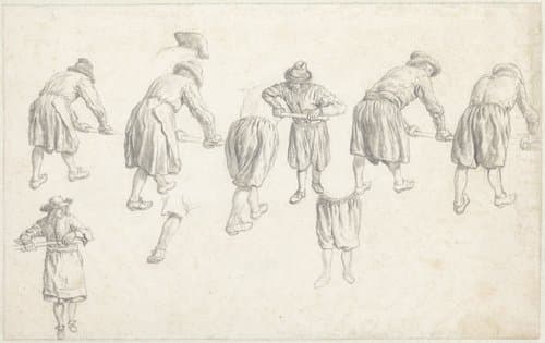 Figure Studies of Hosemen by Jan van der Heyden