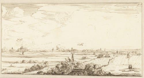 Hollands panoramisch landschap by anonymous