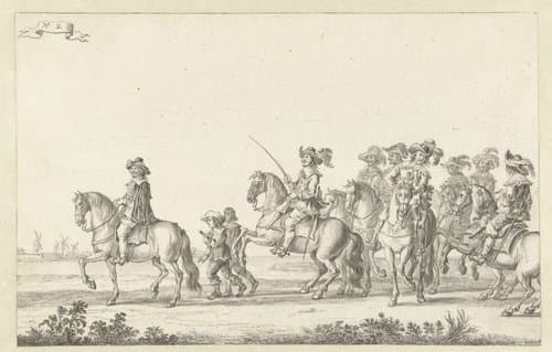 Ontwerptekeningen voor de prentreeks van de intocht van Maria de' Medici te Amsterdam in 1638