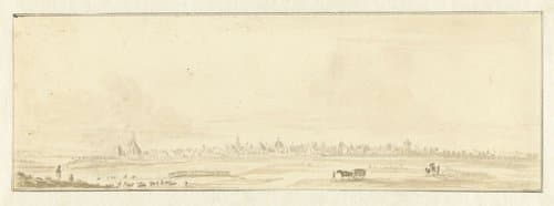 Gezicht op Emmerik by Justus van den Nijpoort