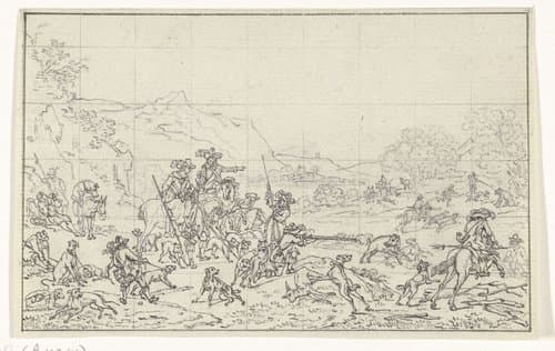 Zwijnenjacht by Joannes Bemme