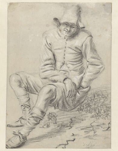 Man die op de grond zit by anonymous