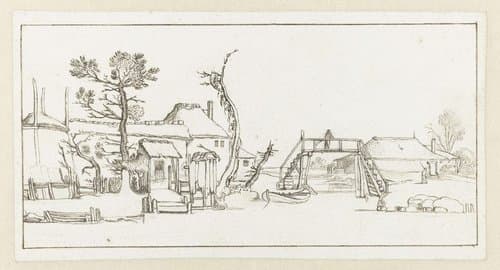Boerderij aan een kanaal nabij Haarlem by anonymous