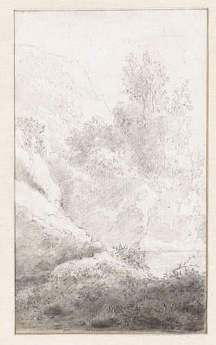 Bergachtig landschap met bomen