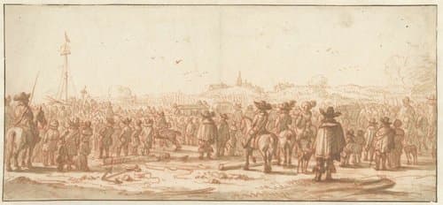 Vertrek van koning Karel II uit Scheveningen naar Engeland, 1660 by anonymous