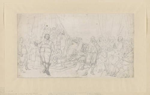 Schutters van de compagnie van kapitein Joan Huydecoper en luitenant Frans van Waveren, 1648 by Pieter Jansz