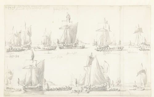 Bezoek van de Engelse koning Karel II aan twee Oost-Indiëvaarders tijdens zijn tocht op 27 Augustus 1681