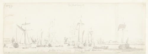 De tocht van de Engelse koning Karel II over de Thames naar Sheerness en Chatham op 27 Augustus 1681