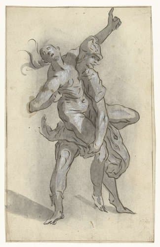 Sabijnse Maagdenroof by Bartholomeus Spranger