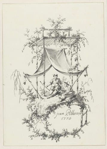 Ornamentale ontwerpen in chinoiserie-stijl voor Deuxième Cahier de six Baraques Chinoises by Jean Baptiste Pillement