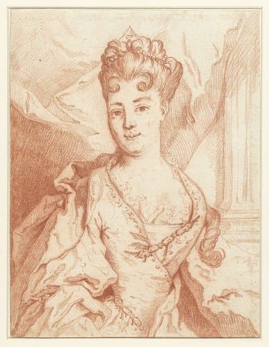 Portret van een voorname dame by anonymous
