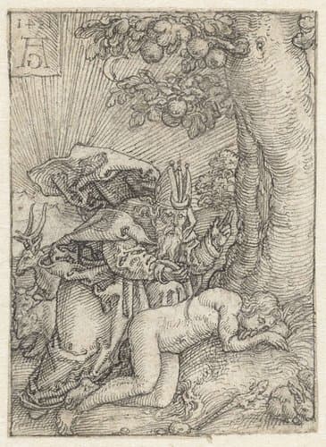 Ontwerptekeningen voor de serie gravures "De Macht van de Dood" by Heinrich Aldegrever