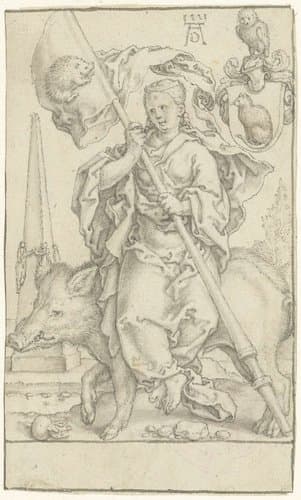 Ontwerptekeningen voor de prentenserie De Zeven Hoofdzonden by Heinrich Aldegrever
