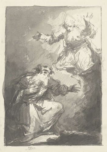 God verschijnt aan Abraham of Mozes (?)