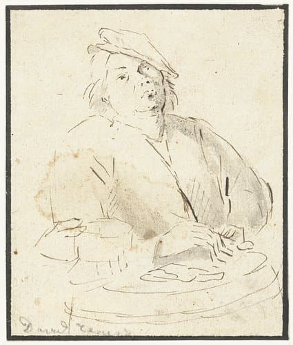 Man die een pijp stopt by David Teniers (II)