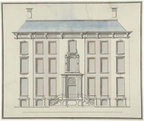 Voornaam woonhuis met hoge stoep by Joseph Massol