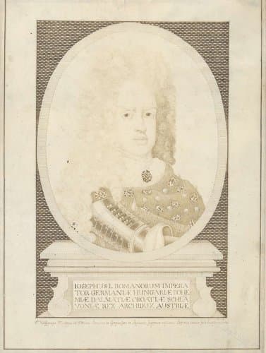 Portret van keizer Jozef I by Wolfgang Wilhelm von Wittmann