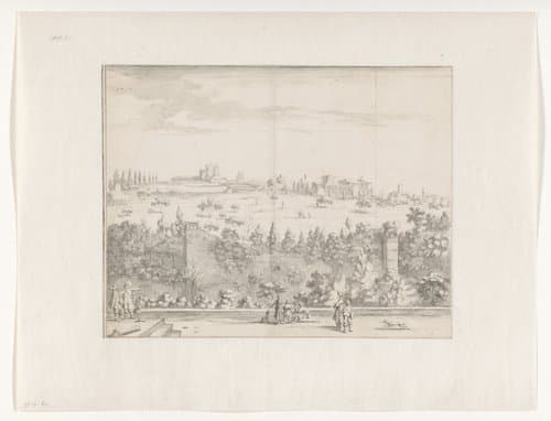 Gezicht bij Rome by Theodor Matham