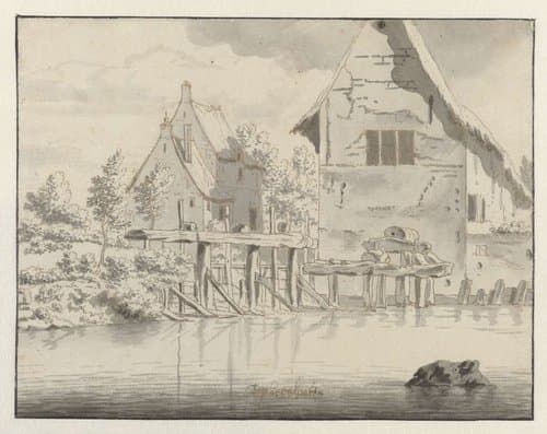 Houses in the Village of Emael, Limburg by Josua de Grave