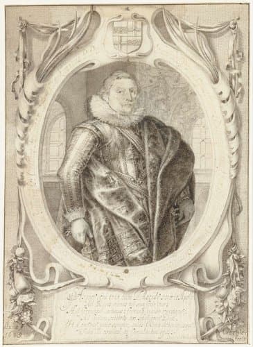 Portret van Jacob van Dijck by Balthazar Gerbier d'Ouvilly