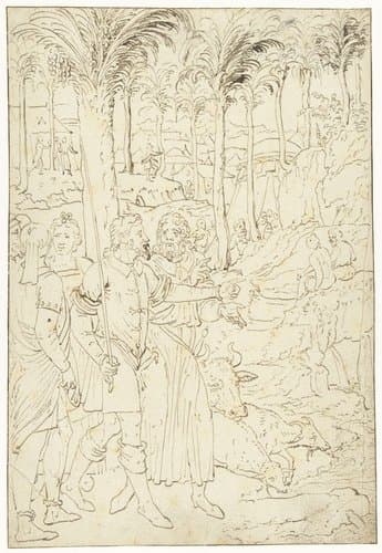Volk van Israël in Elim by anonymous