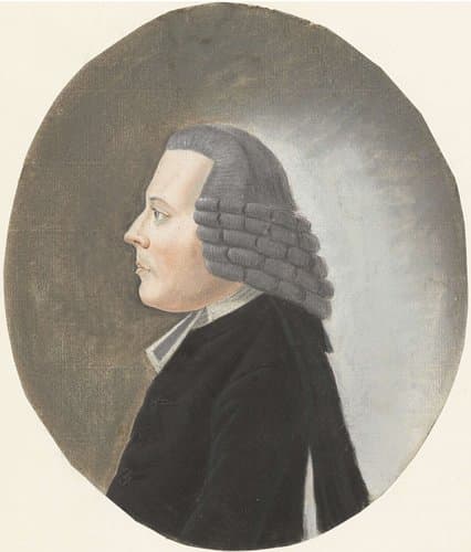 Portret van een predikant met grijze pruik by anonymous