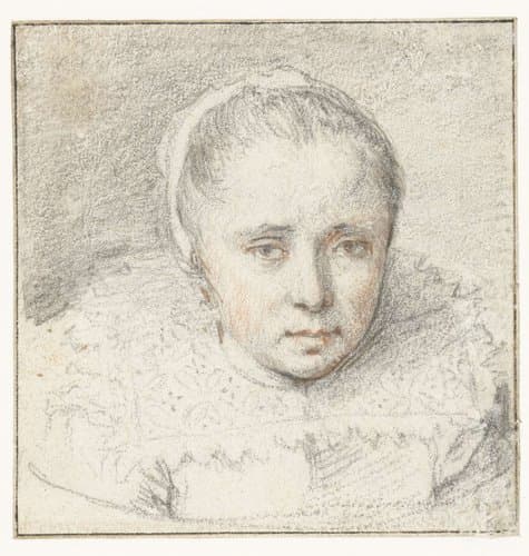 Portret van een jonge vrouw by Crispijn van de Passe (I)