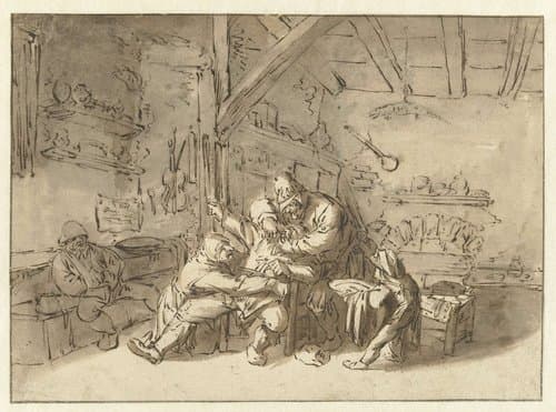 De kiezentrekker by Adriaen van Ostade