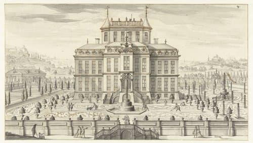 Landhuis met park by Guillaume de Bruijn