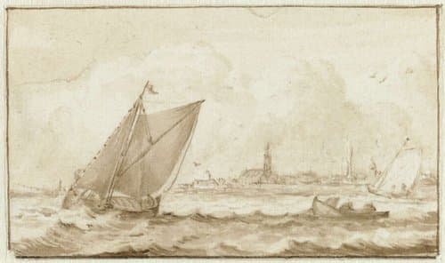 Zeegezicht by Allaert van Everdingen