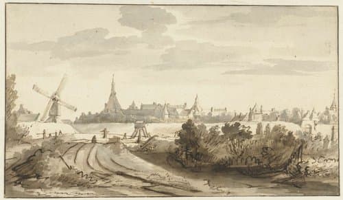 Gezicht op Ravestein by Nicolaes Maes