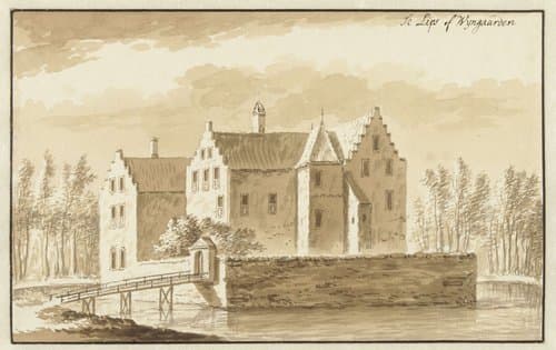Gezicht op kasteel Te Lips of Wijngaarden by Abraham Rademaker
