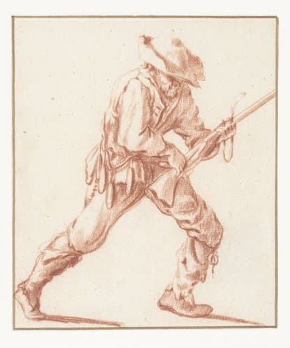 Man Loading a Rifle by anonymous