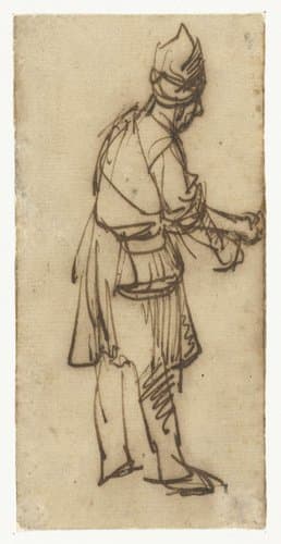 Standing Man with Outstretched Arm by Rembrandt van Rijn